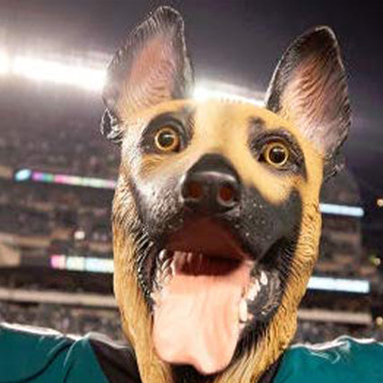 Choose a perfect fun meme in 100% natural latex with a dog head mask for sale