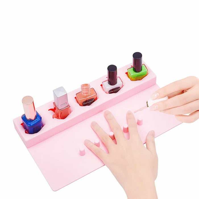 Onlimoni Silicone Cosmetic Nail Pad Nail Polish Holder Mat