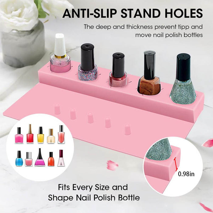 Onlimoni Silicone Cosmetic Nail Pad Nail Polish Holder Mat