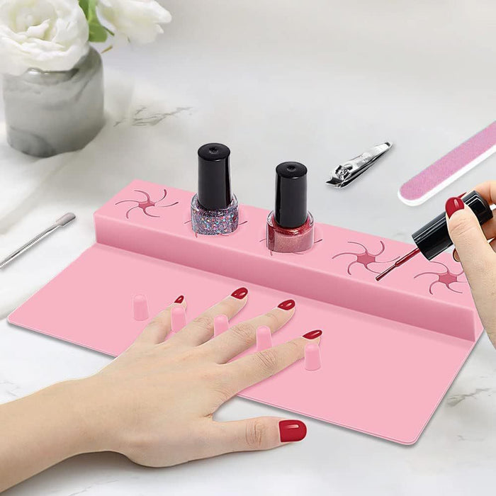 Onlimoni Silicone Cosmetic Nail Pad Nail Polish Holder Mat