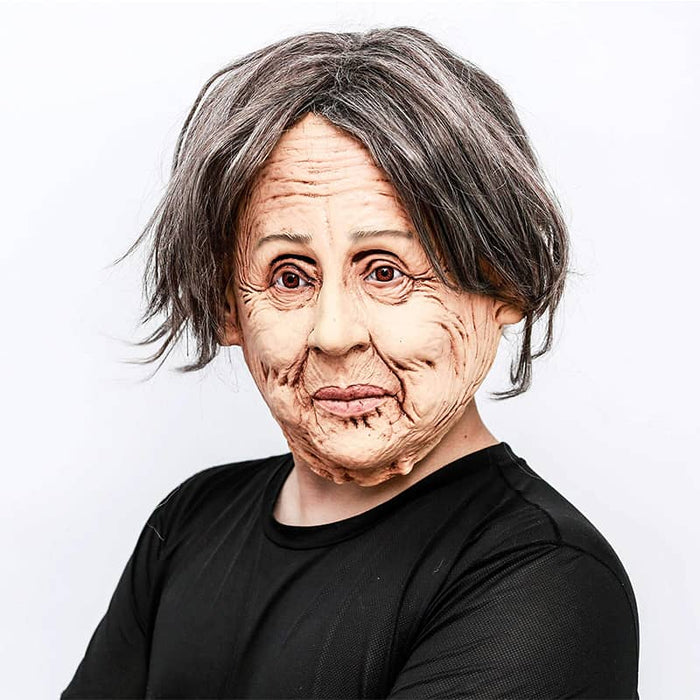 CreepyParty Halloween Old Lady Mask