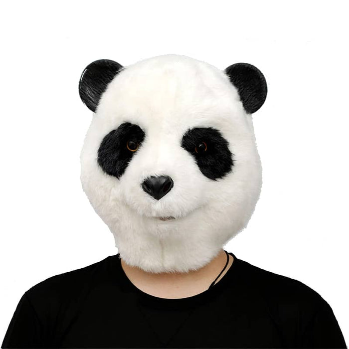 CreepyParty Plush Panda Mask for Christmas