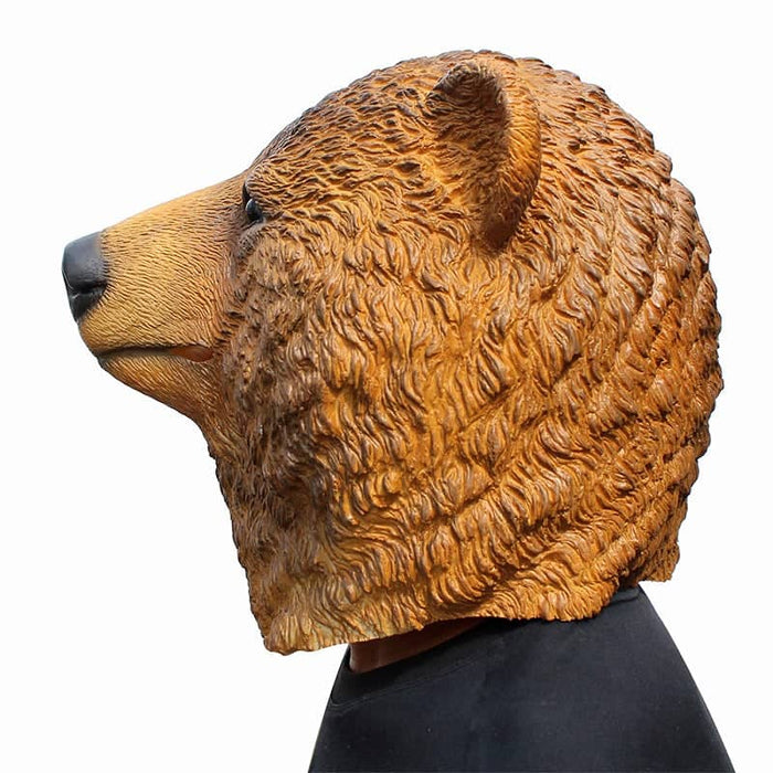 CreepyParty Halloween Costume Brown Bear Mask