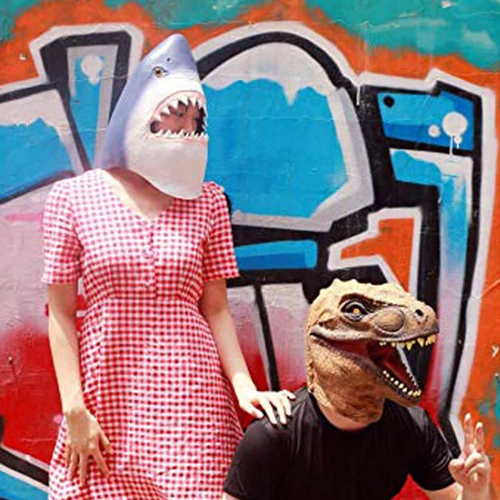 CreepyParty Large Animal Head Masks Shark, Dinosaur Success