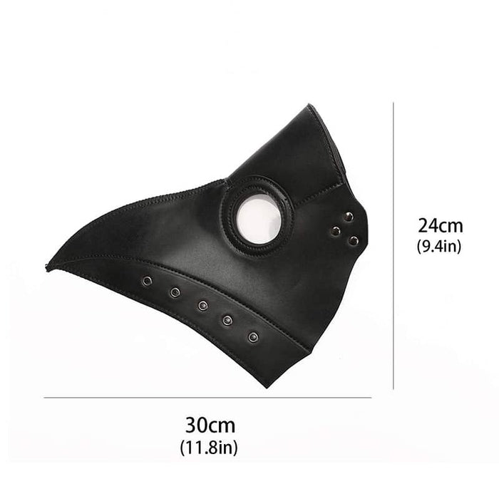 Creepy Party Black Leather Bird Beak Steampunk Mask