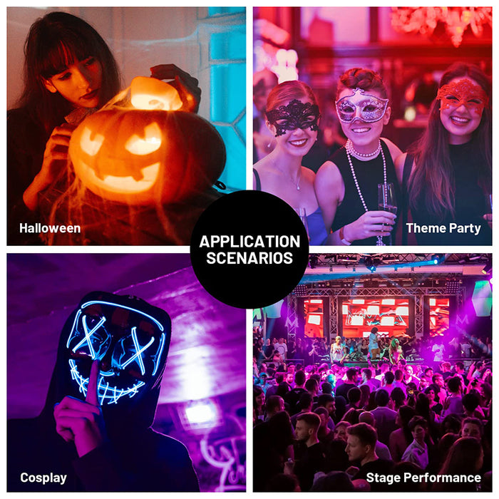 CreepyParty Skeleton Mask Apple Shape