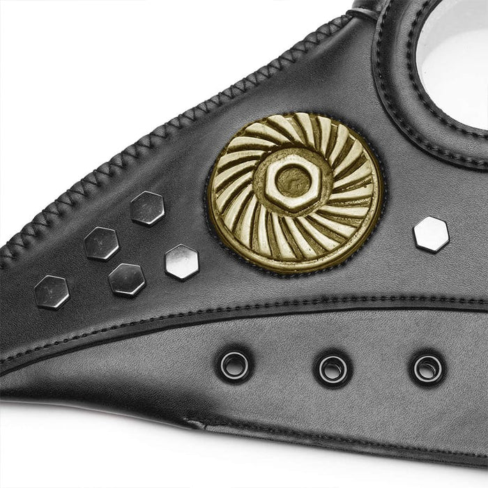 Black Leather Bird Beak Mask