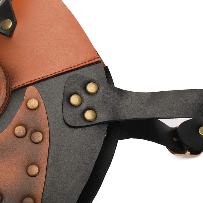 Brown Leather Bird Beak Mask