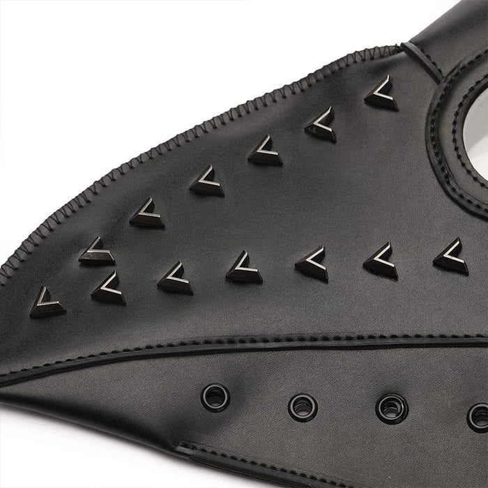 Black Leather Bird Beak Mask