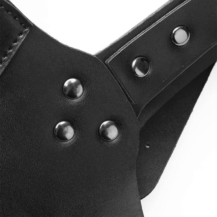 Creepy Party Black Leather Bird Beak Steampunk Mask