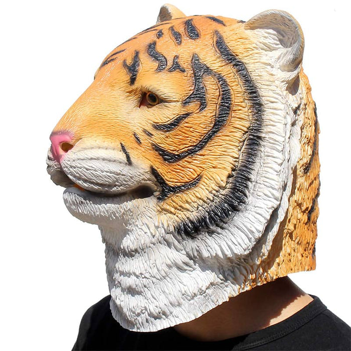 CreepyParty Halloween Costume Tiger Head Mask