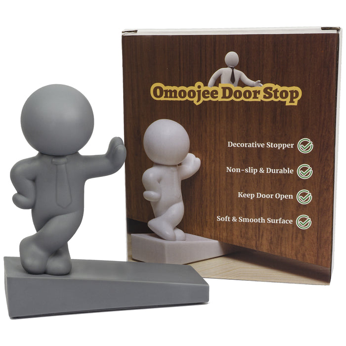 Door Stopper Cute, Decorative Doorstop to Hold Your Door Open, Gray (1 pcs)