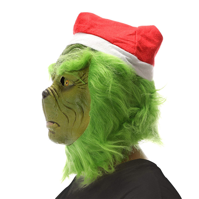 CreepyParty Christmas Green Monster Mask