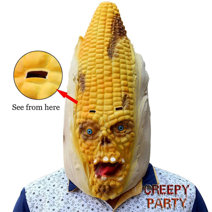 CreepyParty Vegetables Corn Head Mask for Halloween