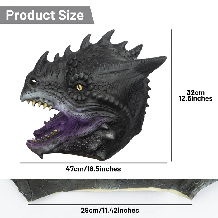 CreepyParty Dragon Mask Scary Fancy Dress