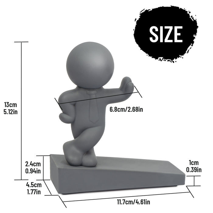 Door Stopper Cute, Decorative Doorstop to Hold Your Door Open, Gray (1 pcs)