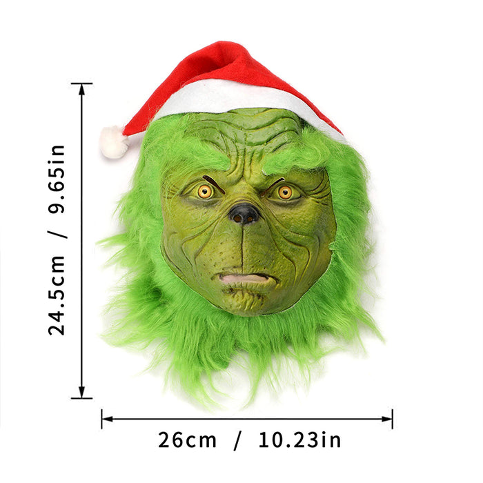 CreepyParty Christmas Green Monster Mask