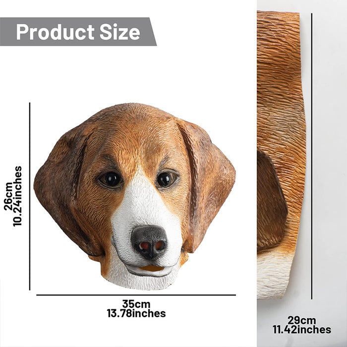CreepyParty Dog Beagles Head Mask