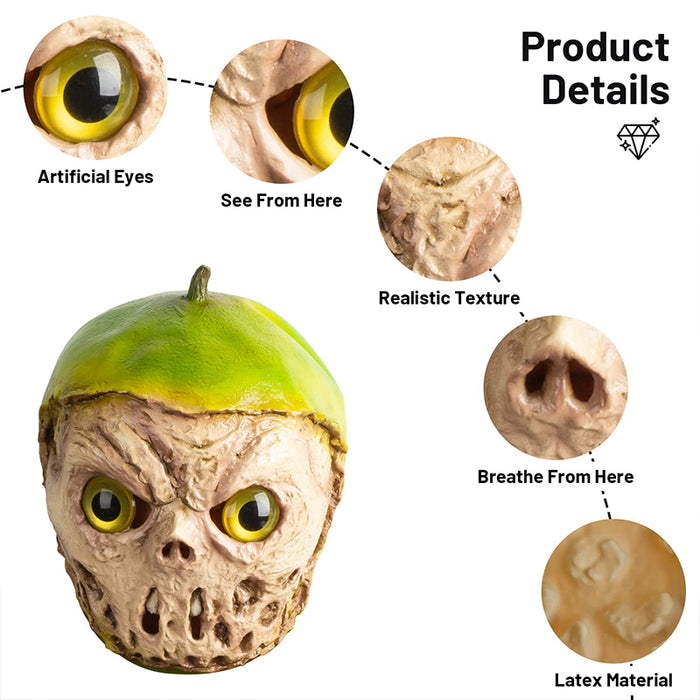 CreepyParty Skeleton Mask Apple Shape