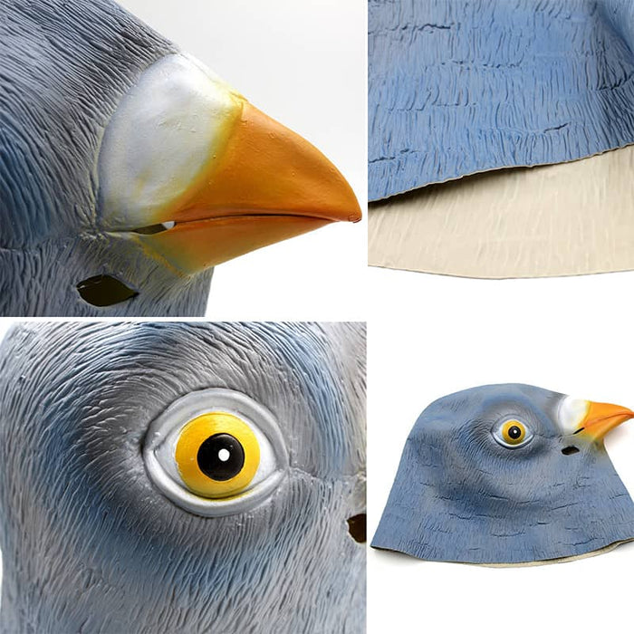 CreepyParty Halloween Costume Blue Pigeon Mask