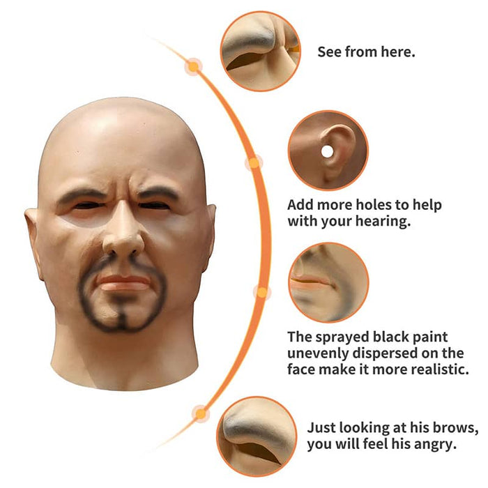 CreepyParty Human Face Mask for Halloween