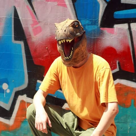 CreepyParty Halloween Costume Jurassic Dinosaur Mask