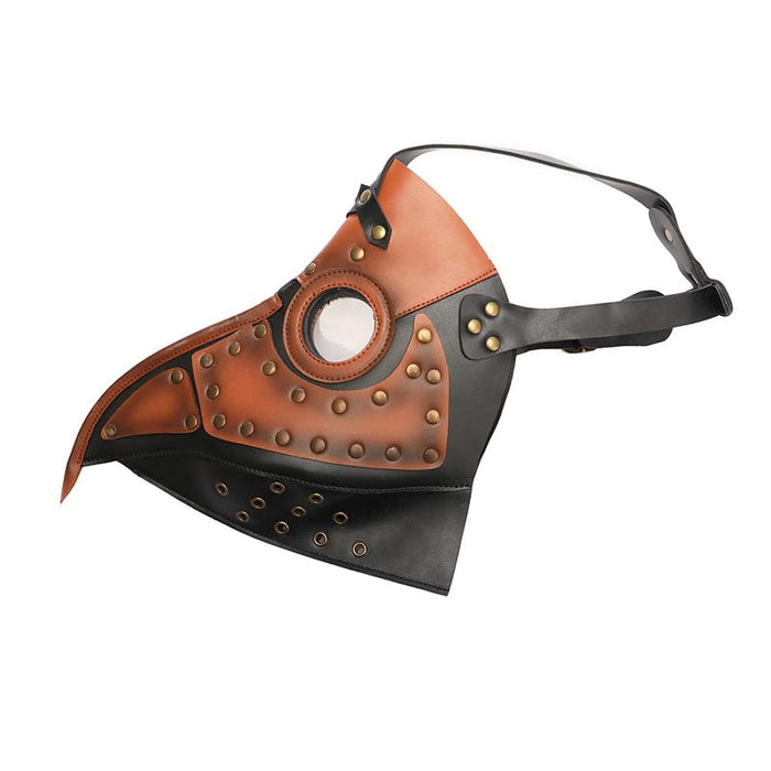 Brown Leather Bird Beak Mask