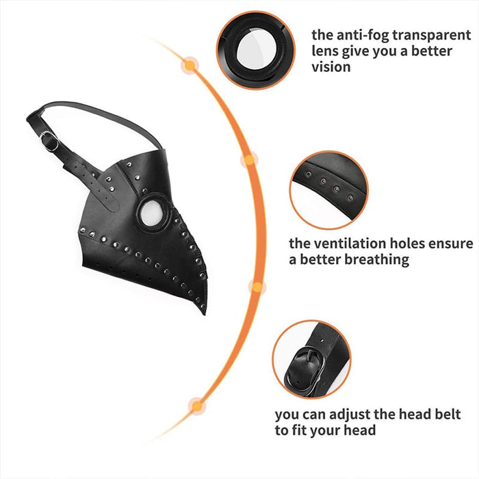 Leather Bird Beak Mask