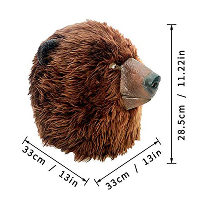 Plush Brown Bear Mask