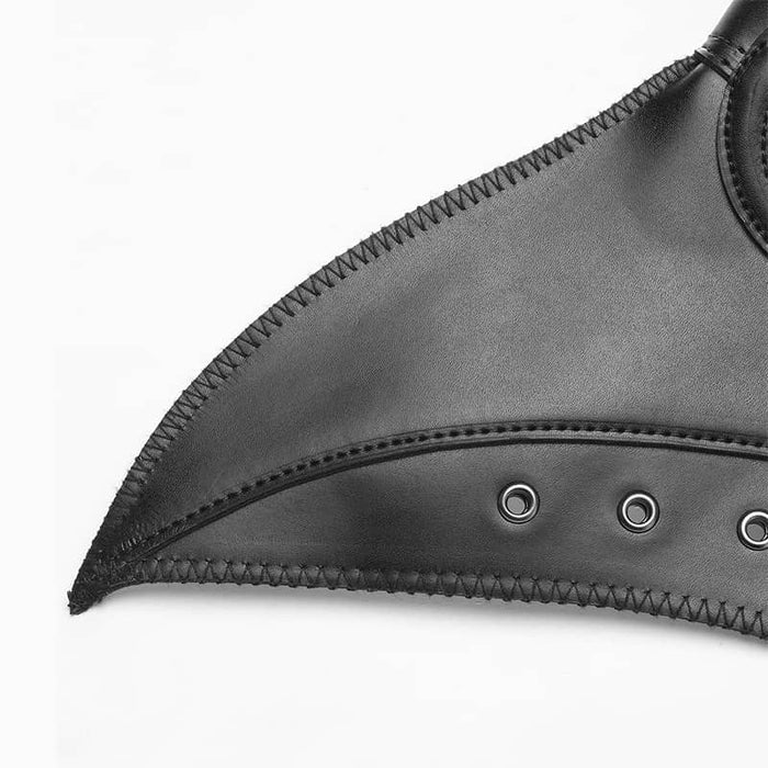 Creepy Party Black Leather Bird Beak Steampunk Mask