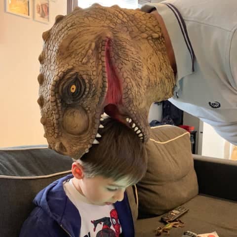 CreepyParty Halloween Costume Jurassic Dinosaur Mask