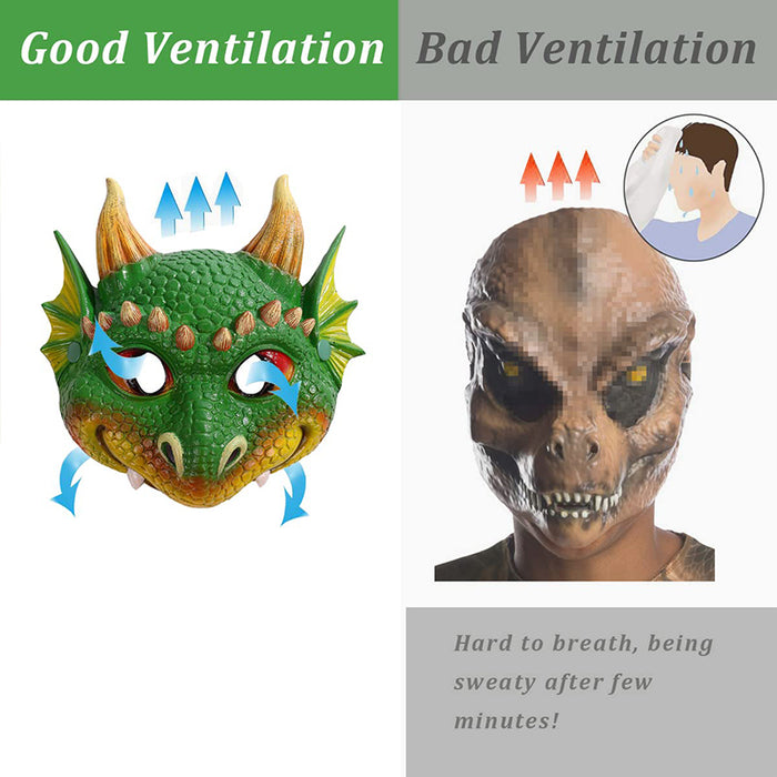 CreepyParty Dinosaur Masks for Kids