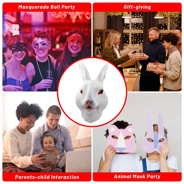 CreepyParty Halloween Costume Party Rabbit Mask