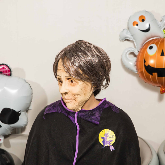 CreepyParty Halloween Old Lady Mask