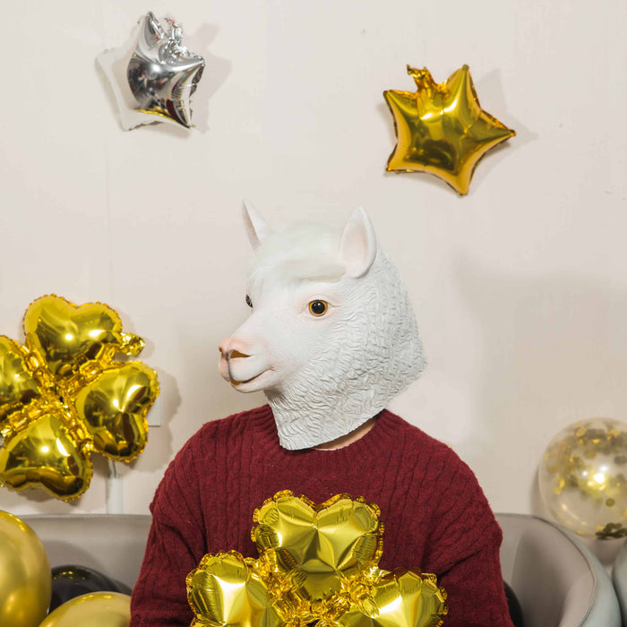 CreepyParty Halloween Costume Party Alpaca Mask