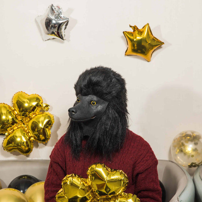 CreepyParty Halloween Black Poodle Masks