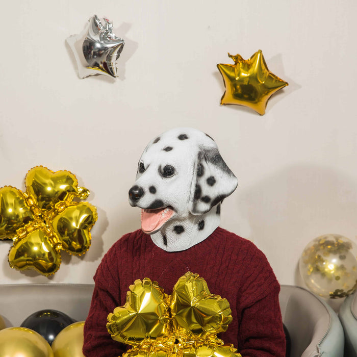 CreepyParty Halloween Costume Dalmatian 101 Dog Mask