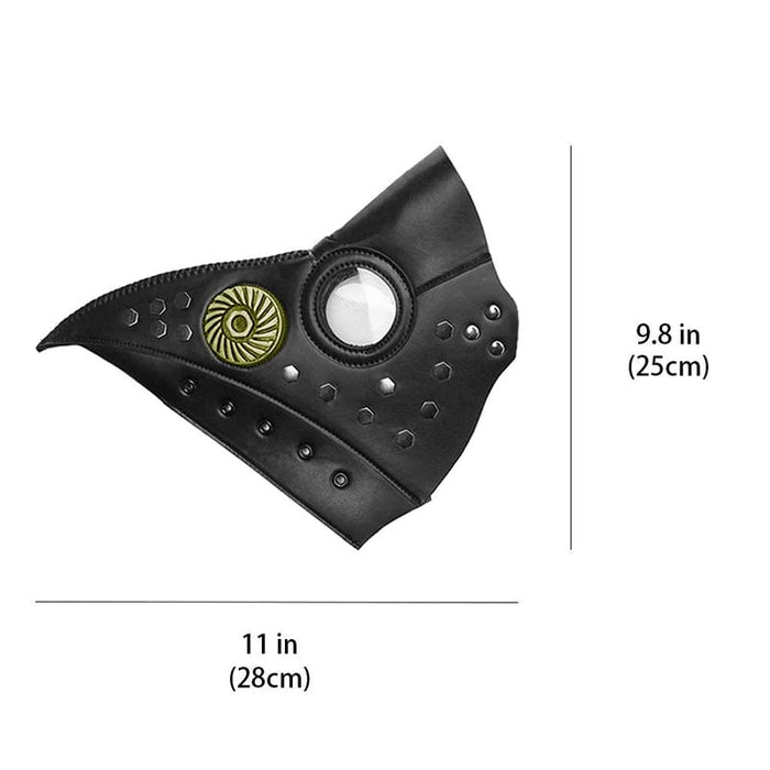 Black Leather Bird Beak Mask