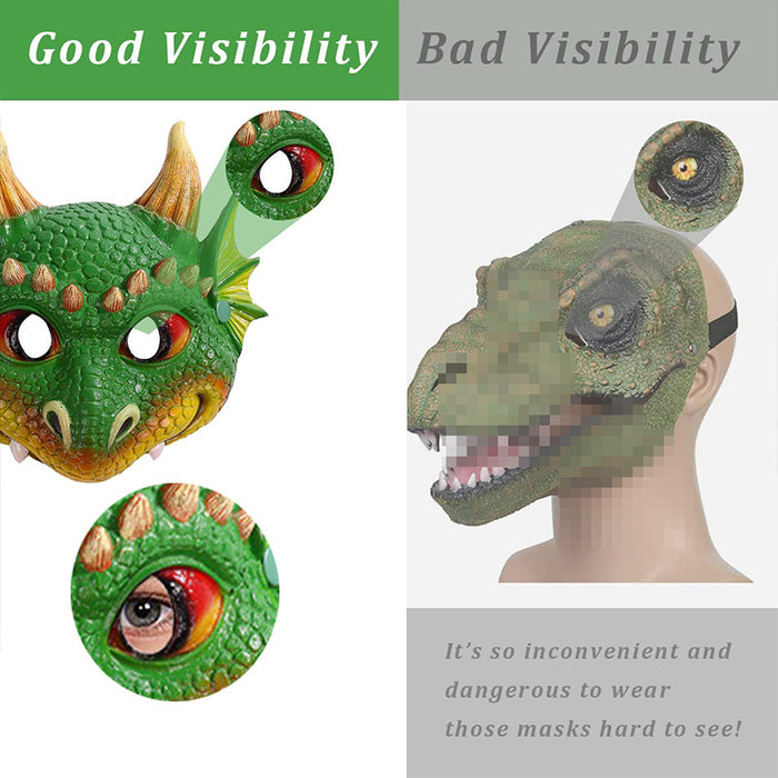 CreepyParty Dinosaur Masks for Kids