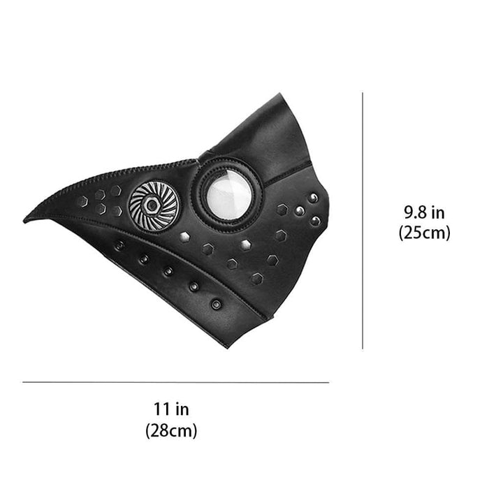Black Leather Bird Beak Mask