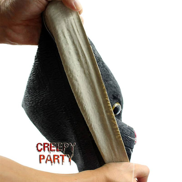 CreepyParty Black Cat Mask for Halloween Carnival Party