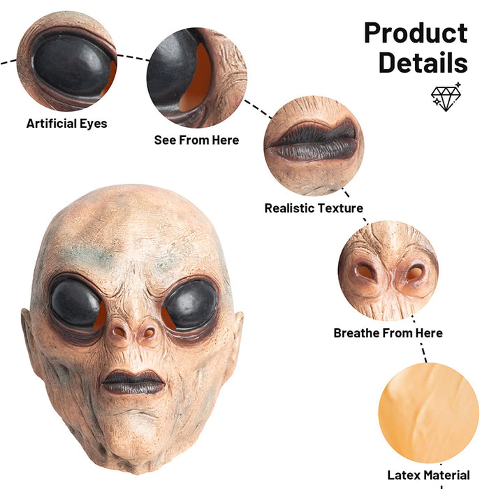 CreepyParty Alien Mask for Halloween
