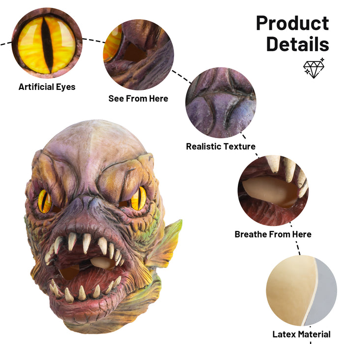 CreepyParty Piranha Fish Mask