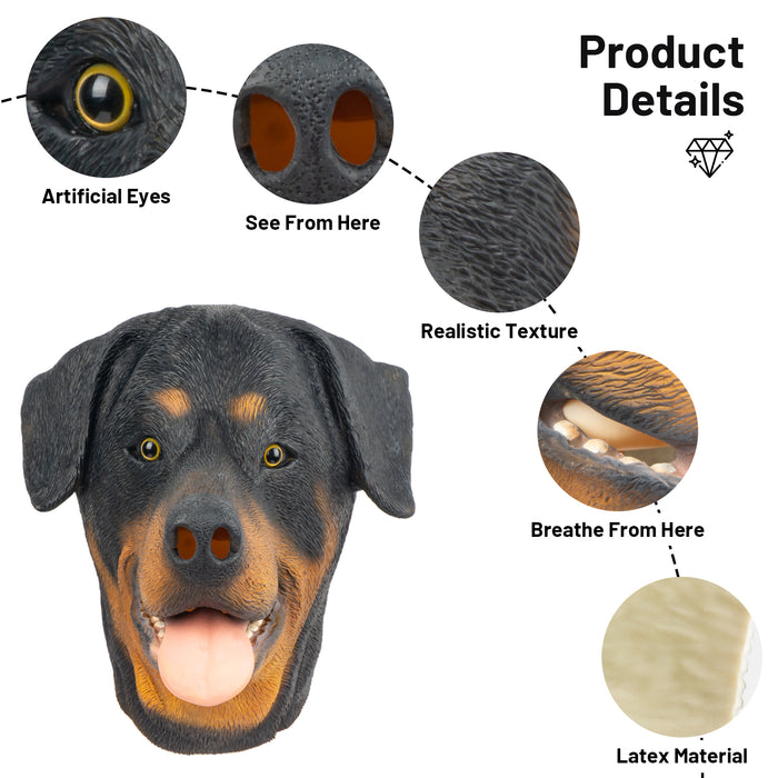 CreepyParty Rottweiler Dog Mask