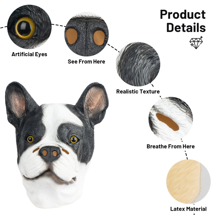 CreepyParty Boston Dog Terrier Mask