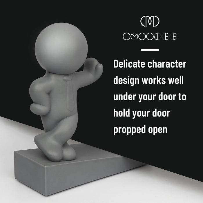 Door Stopper Cute, Decorative Doorstop to Hold Your Door Open, Gray (1 pcs)