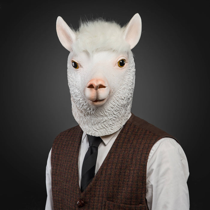CreepyParty Halloween Costume Party Alpaca Mask