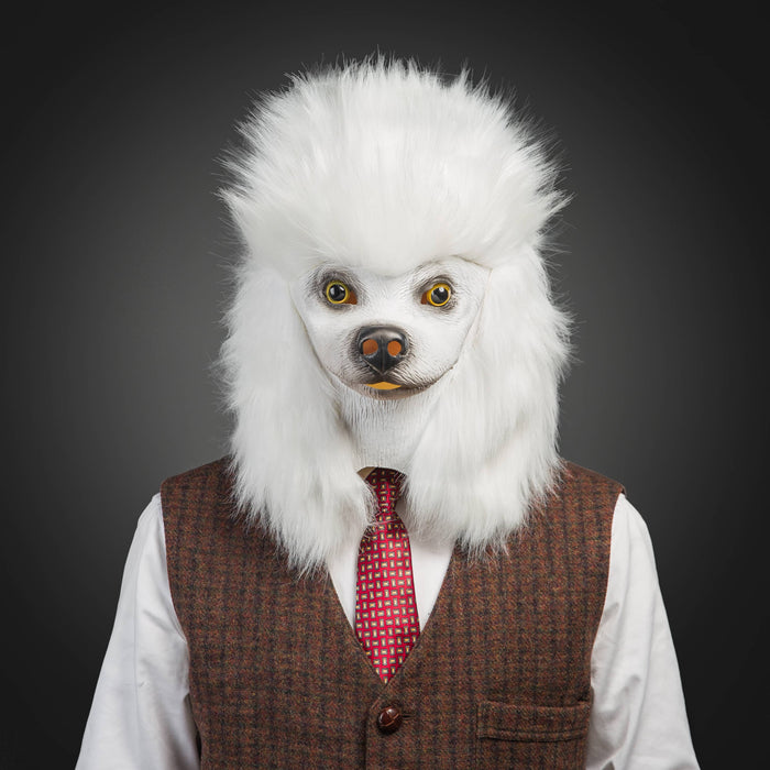 CreepyParty Halloween Costume White Poodle Masks