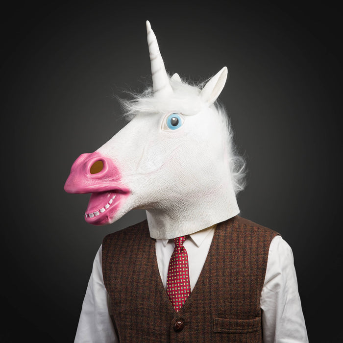 CreepyParty Halloween Costume Party Unicorn Mask