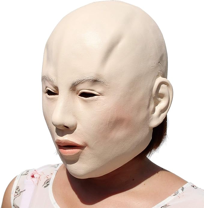 Kipshopin Halloween Mask Lady Mask Latex Female Costume Mask